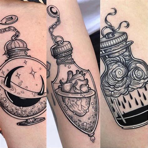 Potion bottle tattoo - 1 What Is Potion? 2 Potion Bottle Tattoo Designs. 2.1 Traditional Potion Bottle Tattoos; 2.2 Simple Potion Bottle Tattoo; 2.3 Love Potions; 2.4 Felix Felicis; 2.5 Blackwork; 2.6 Potion Bottle Tattoos For Men; 2.7 Neo Traditional Bottle Tattoos; 2.8 Various Potion Bottle Tattoos 
